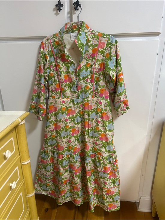 Hyacinth House Dresses & Skirts - Tuckernuck Hyacinth House Floral Cotton Midi Dress in Pink & Green NWT XS